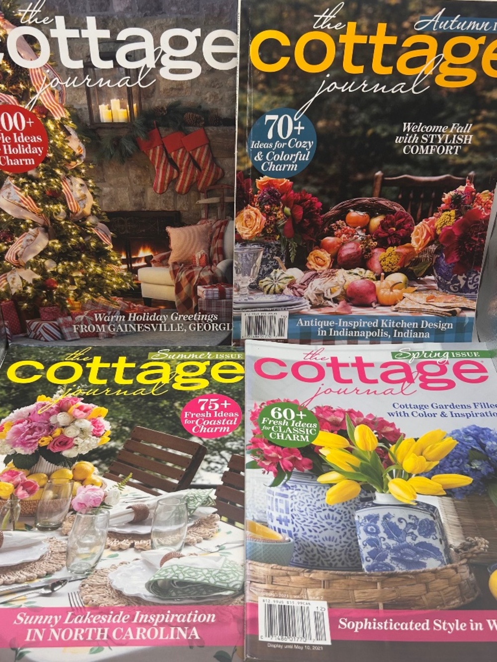 The Cottage Journal Magazine Lot of 4 Issues 2021 all Volume 12